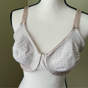 Olga Bra in White Tan with lace 36D